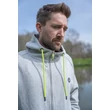 Matrix Mikina Na Zips Full Zip Marl Grey/Lime (Black Edition) - XL