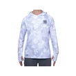 Refuse To Blank Mikina UV Long Sleeve Hoodie UPF 50+ Light Camo Grey - M