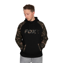 Fox - Black / Camo Raglan hoodie - L