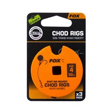 FOX Hotové nadväzce Stiff Chod Rig Standard 3x 30lb size 4