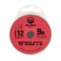 Guru QM1 Bait Band Ready Rigs 15"  38 cm - 12 QM1- 9lb/0,22mm