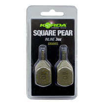 KORDA - Square Pear Inline Blister 3oz/84gr Gravel  - 2ks