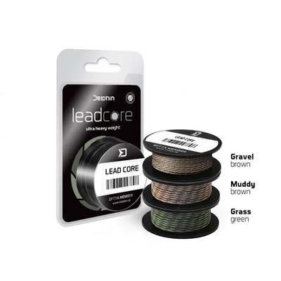 Delphin Kaprárska Olovená Šnúra LEADCORE Hnedá Gravel 45lb 8m