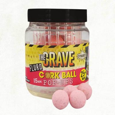 Dynamite Baits Cork Ball Crave Fluro Pop Ups 15mm