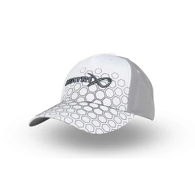 MATRIX HEX PRINT BASEBALL CAP - WHITE