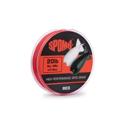 Spomb Braid 20lb - 0,18mm - 300m - Red (Červená)