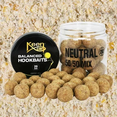 Keen Carp Balanced Hookbaits - 50/50 Mix Neutral - 24mm
