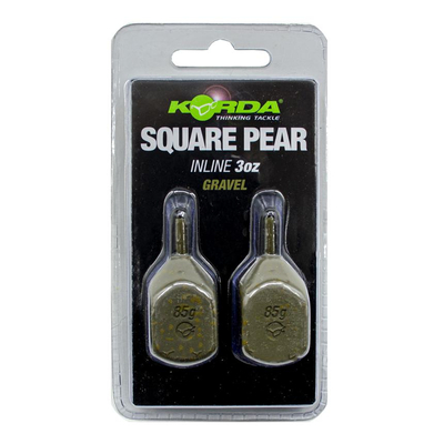 KORDA - Square Pear Inline Blister 5oz/140gr Gravel - 2ks