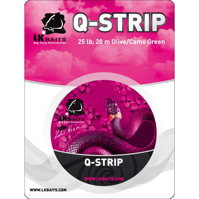 LK Baits - Q-Strip Olive/Camo Green 25 lb/20m