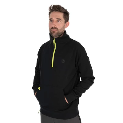 Matrix Mikina so 1/4 Zipsom Zip Sweat Black/Lime M