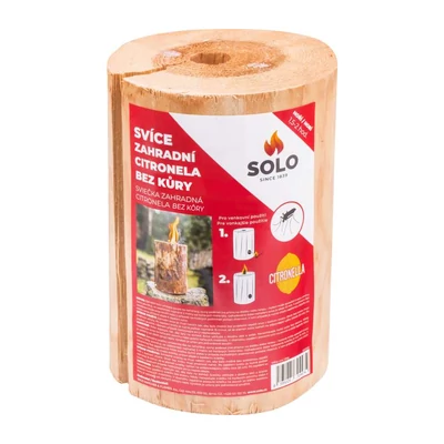 Solo - záhradná sviečka z dreva - citronela