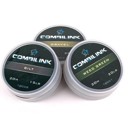 Nash Šnúrka Poťahovaná Combi-Link 35lb Silt 20m