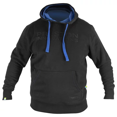 PRESTON - mikina BLACK HOODIE/L