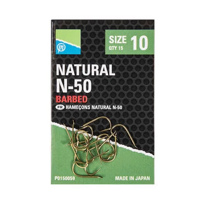 Preston Háčik Natural N-50 Veľkosť 10/10ks