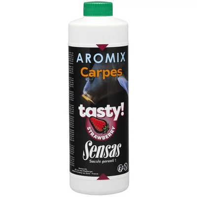 SENSAS ATRAKTOR AROMIX CARP TASTY STRAWBERRY (JAHODA) 500ML